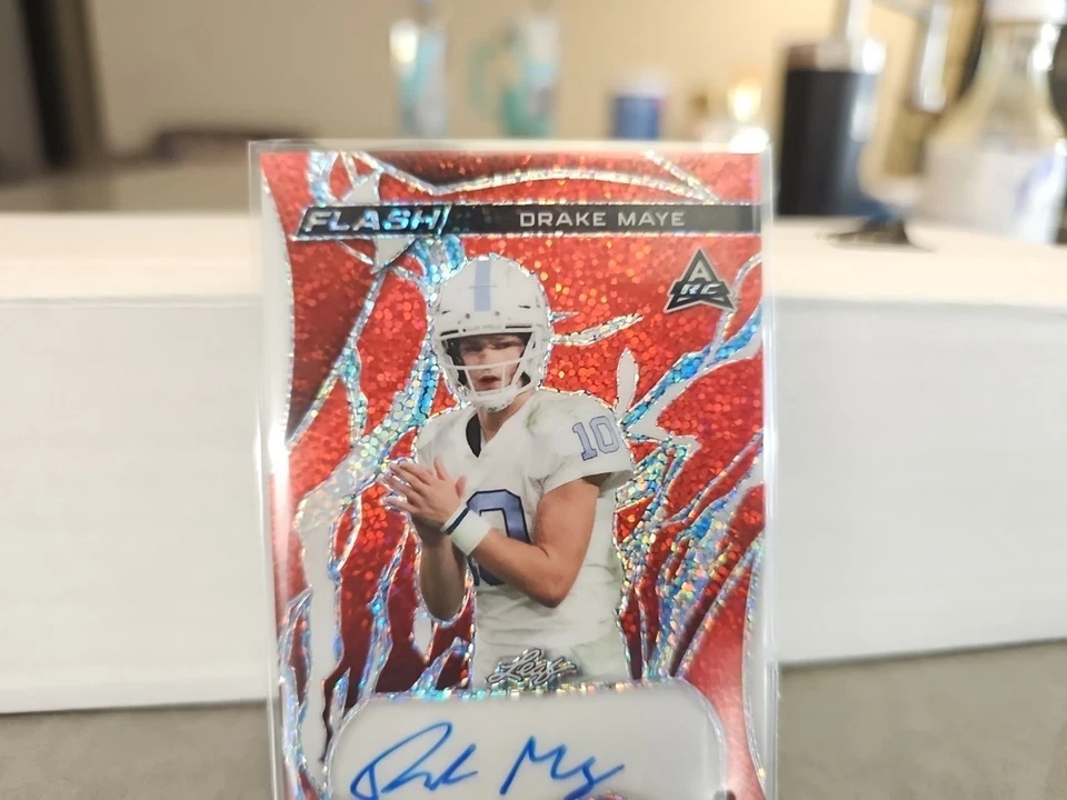 2023 Leaf  DRAKE MAYE RC Rookie Autograph 4/9 Shimmer  - Image 3 of 4