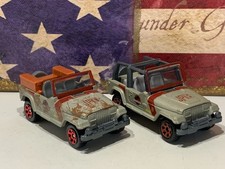 MATCHBOX 1993 JEEP WRANGLER X2. JURASSIC WORLD JP10 JP18 LOOSE NICE