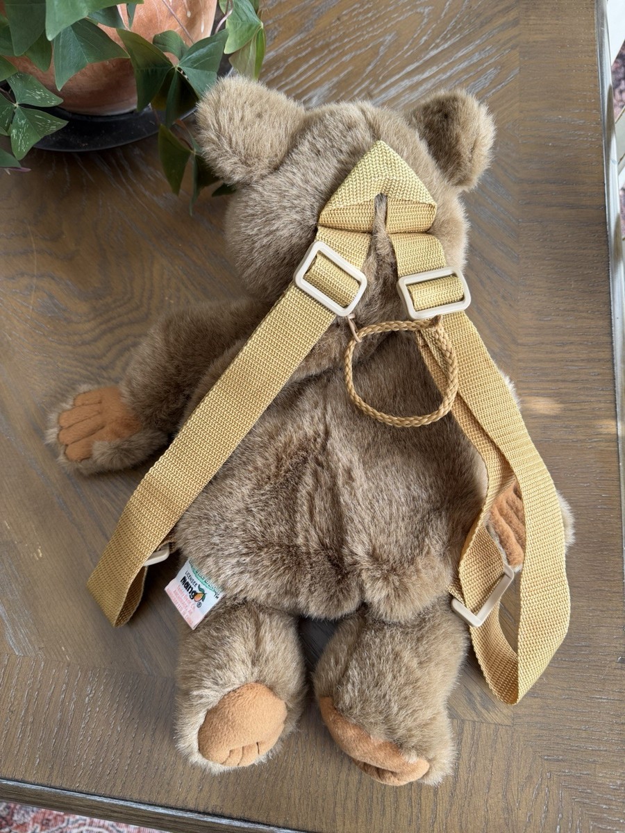RARE Maurice Sendak Little Bear Brown Plush Bear Backpack