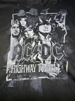 AC/DC - Hoodie -X Large  Highway to Hell  Black Screen Print-Unisex New W/Tag