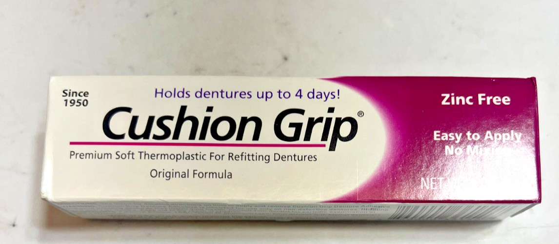 Cushion Grip Thermoplastic Denture Adhesive, 1 Oz, 1 Pack FAST FREE USA SHIPPER