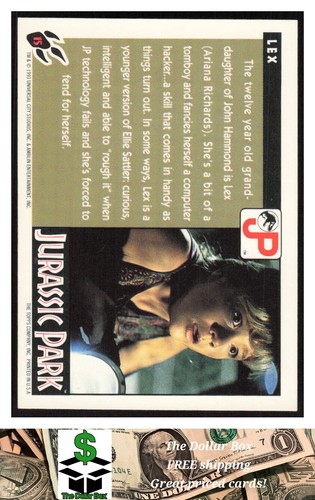 Topps Jurassic Park #15 Lex 1993 - - Imagen 2 de 2