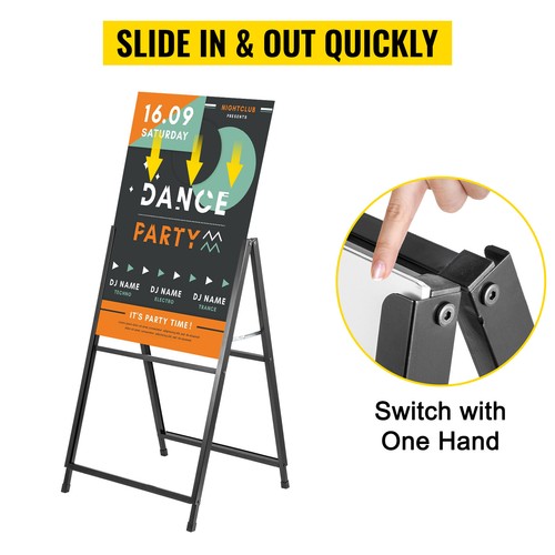 VEVOR A Frame Sign 60x90cm Sidewalk Plastic Poster Board Outdoor Display - Picture 6 of 12