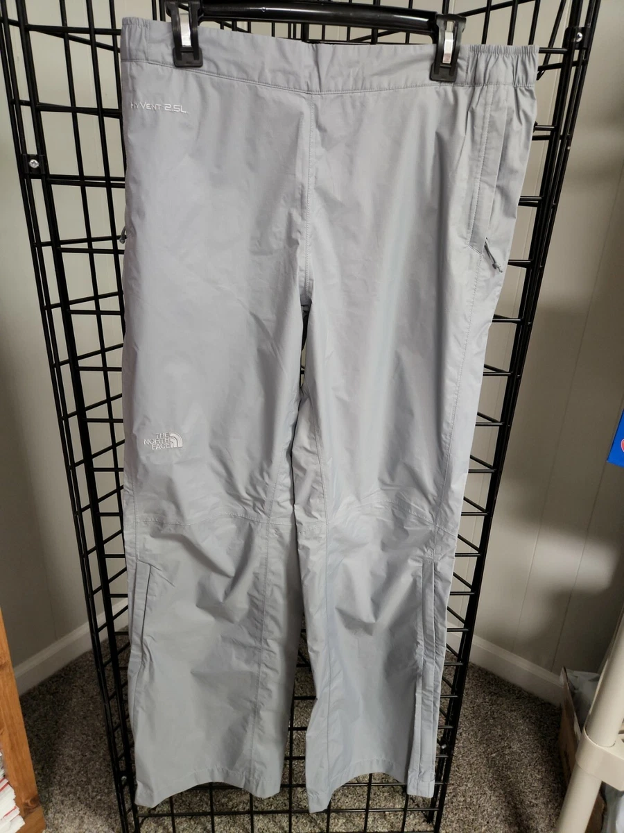 The North Face HyVent 2.5L Gray Light Weight hiking Rain Pants size Large  NWOT