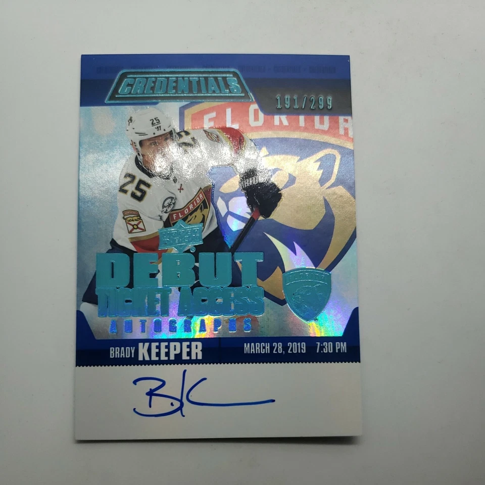 2019-20 UD Credentials Brady Keeper Rookie Auto /299 RTAA-BK Debut Ticket Access - Image 2 of 4