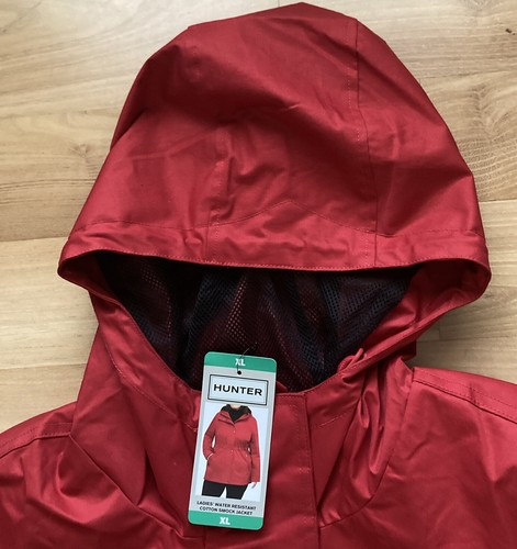 Giacca donna Hunter impermeabile cotone pioggia rosso smock taglia XL - Foto 3 di 14