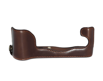 Halbschale Kameratasche Fujifilm X-T1 Tasche Etui Kunstleder coffee CC1772c