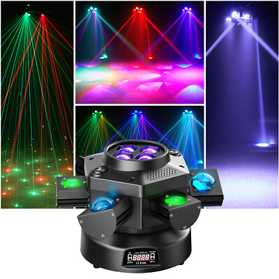 200W Laser 10 LEDs Moving Head Light DMX512 RGBW Disco DJ Stage Lighting Effects