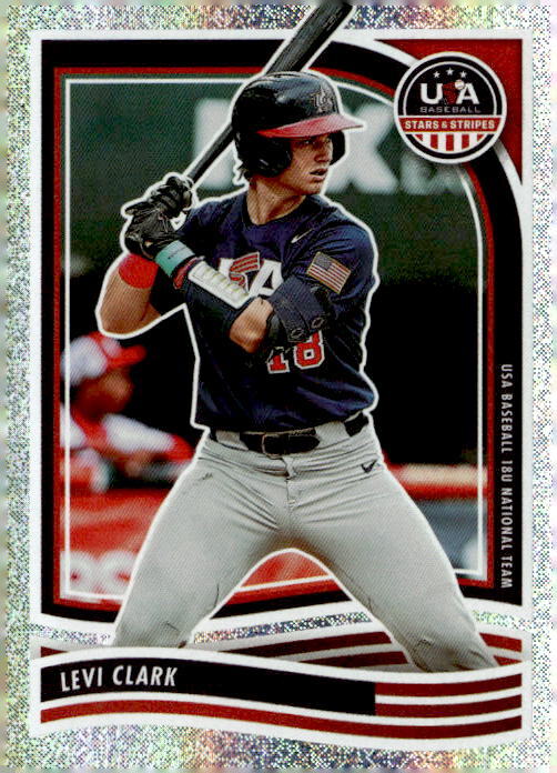 2024 Panini Stars & Stripes USA Baseball #17 Levi Clark sparkle