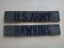 thumbnail 1  - 2 Vietnam War Subdued Patches: U.S. ARMY Pocket Tape + HAWKINS Name Tape