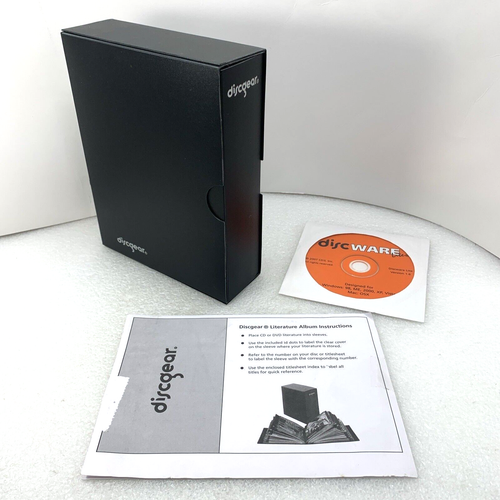 DiscGear CD Disc DVD 100 BluRay Literature Storage Album Plastic Sleeve Box eBay