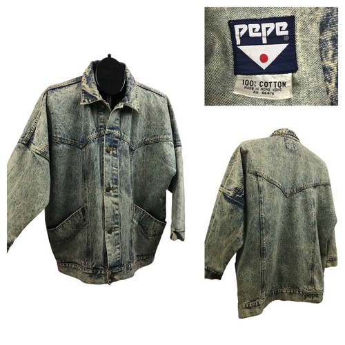 1980s Pepe Jean Jacket / Distressed 