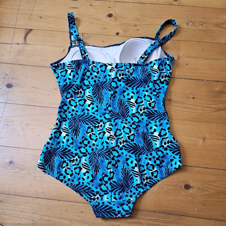 Ladies Swimming Costume Size 14. Blue. eBay