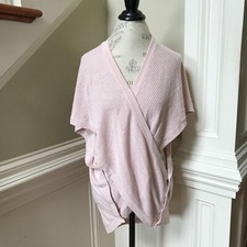 Lululemon Long Weekend Wrap Sweater Womens OS One Size Pink Cotton Cardigan S M