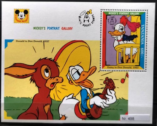 DD2.498 Tanzania MNH Disney Cartoon Mickey's portrait gallery Daisy Donald - Picture 6 of 6