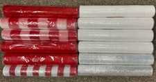 Lot of 12 Rolls Deco Mesh 21" x 10 yards Christmas Valentine Silvers White Reds