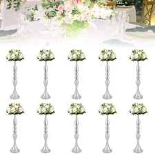 10Pcs Flower Vases Wedding Centerpieces Flower Stand Metal Classic Home Decor