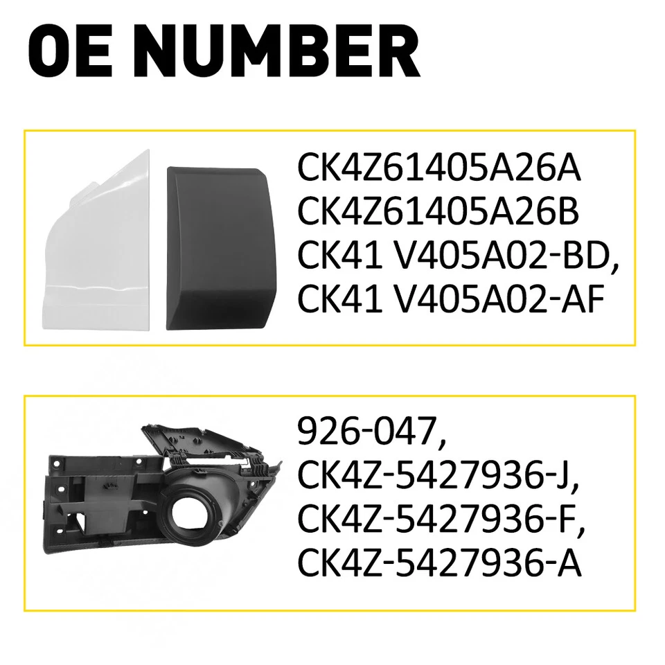 Fuel Filler Housing Door + Gas Cap Cover For Trim Ford Transit 150 250 350 15-23 - Image 3 of 4