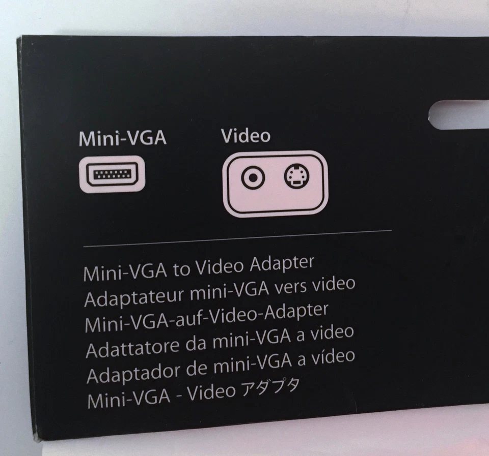 Apple Mini-VGA to Video Adapter / S-Video Display Adapter M9109G/A, Brand New - Image 3 of 4