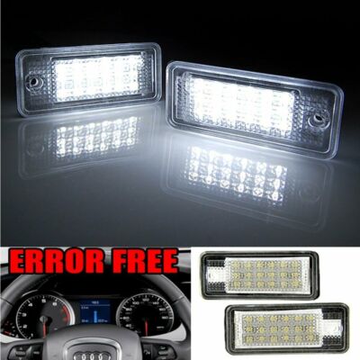 For Audi A3 8P A4 S4 B6 B7 A6 4F A8 8E 4H Q7 LED License Number Plate Light Lamp