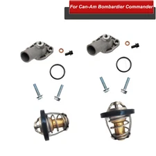 Thermostat V-twin Aluminum Cover 2Pcs For Can-Am Bombardier Commander 800 1000
