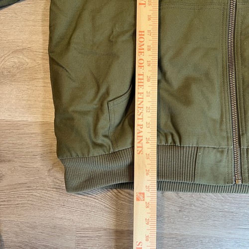 New Woolrich Men's Size XL Canvas Hooded Jacket Regular Fit Rib Knit Cuffs NWOT - Picture 3 of 7
