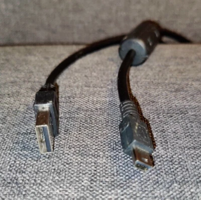 Câble USB mâle typ A vers mâle mini B noir 1.10 m - Photo 1/4