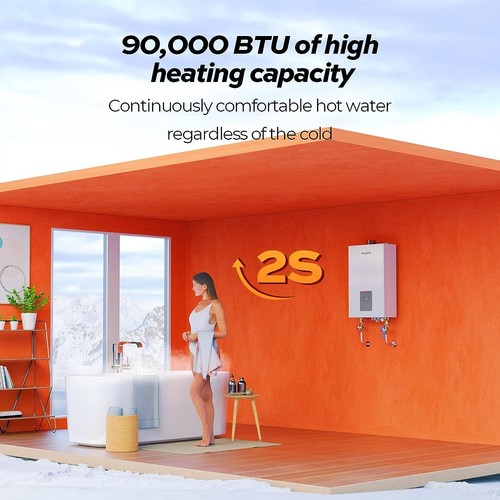 【99% NEW】4.0GPM 90000BTU Tankless Water Heater Propane Indoor CSA Certified - Picture 8 of 17