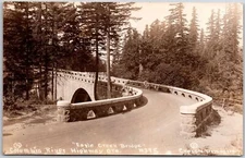 Eagle Creek Bridge Columbia River Hoghway Oregon OR Real Photo RPPC Postcard