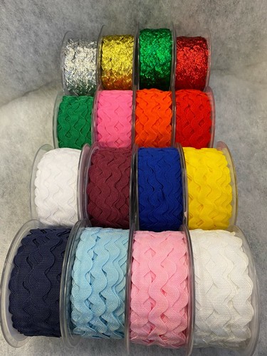 Large Jumbo 13mm RIC RAC Ribbon/Braid/Trim~Various Colours & Lengths ~UK STOCK - Picture 2 of 23