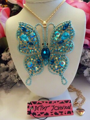 Zoestar Butterfly Pendant Necklace - Sparkling Crystal Rhinestone Chain Jewelry For Women, 14 Inch Length - View #12