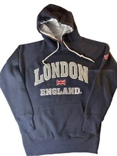 London England Hoodie Pullover GB Union Jack Flag Sweatshirt UK SIZE Men s Med