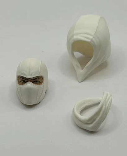 GIJoe Classified Storm Shadow #35 Head, Hood & Neckerchief Fodder 1/12 Scale