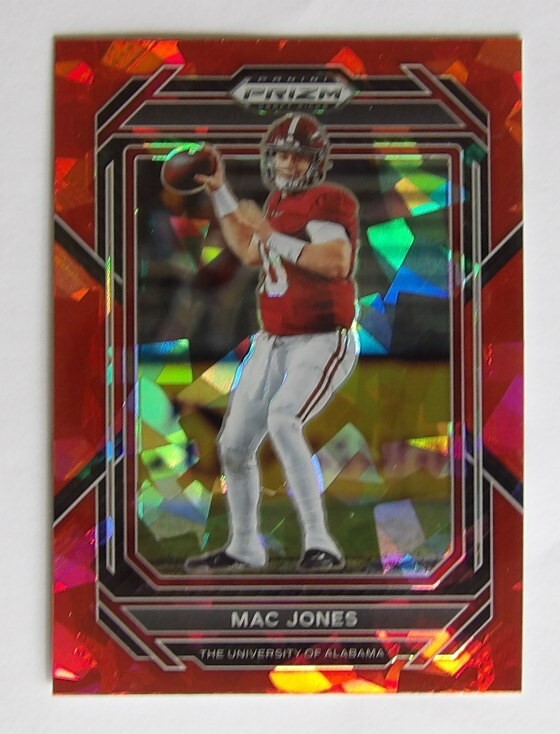 2023 Prizm Draft Picks Football Red Cracked Ice Parallels