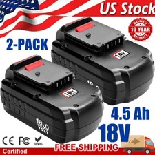 1/2Pack 18V 4.5Ah Replace Battery for Porter Cable PC18B 18-Volt Cordless Tools