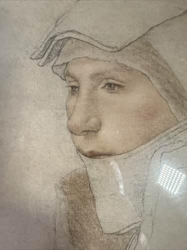 Copia gesso colorato Hans Holbein 1542 più giovane 1950 Veerhoff Galleries lavaggio DC - Foto 5 di 24