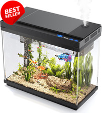 2.4 Gallon Fish Tank Starter Kit LED Temp Display Filter Pump Quiet - US
