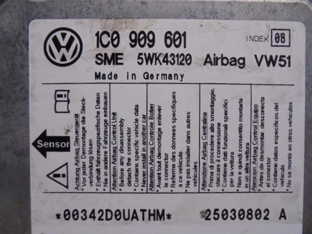 1C0909601 CENTRALINA  / SIEMENS / 5WK43120 / 3648648 PER SKODA OCTAVIA COMBI 1U - Immagine 2 di 4