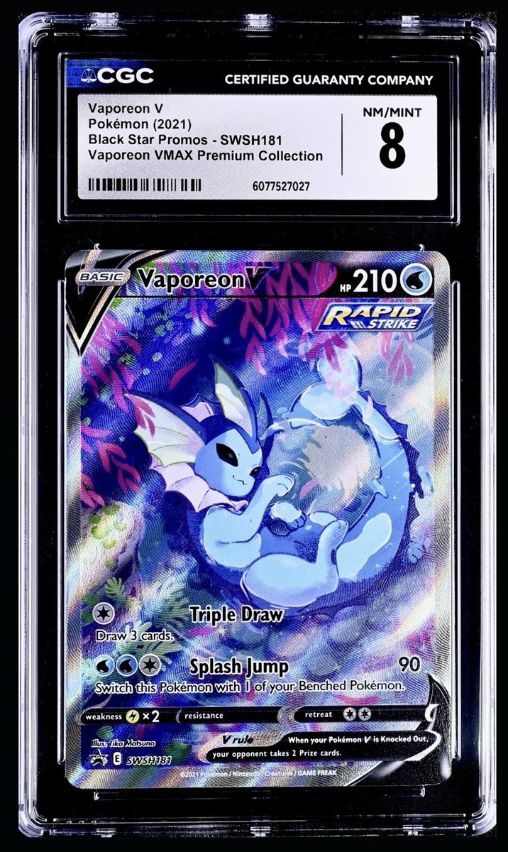 Pokémon Vaporeon V SWSH181 Black Star Promo VMAX Premium