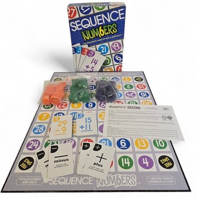 Sequence Numbers Board Game 2008 Jax Cards Math Homeschool Educational COMPLETE
