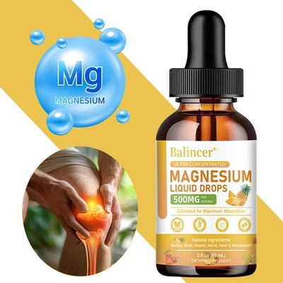 Magnesium Liguid Drop Supplement Magnesium Advanced Complex 500mg für Gelenkk...