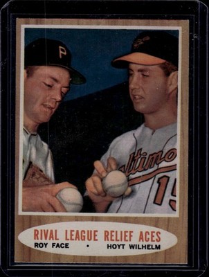 1962 Topps Rival League Relief Aces (Roy Face / Hoyt Wilhelm) #423