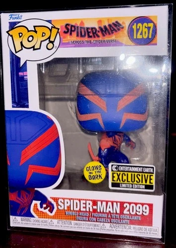 🕸️Funko Pop! Vinyl: Spider-Man 2099 #1267 Entertainment Earth Glow Bobblehead