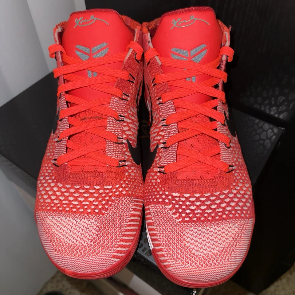 *PERSONALIZADO* Nike Kobe 9 Elite -🎄Christmas Colorway - Para hombres Talla 10 - VNDS usado una vez Foto 4 de 4
