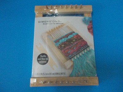 NEW DIMENSIONS Small Wooden Loom for Weaving Crafts