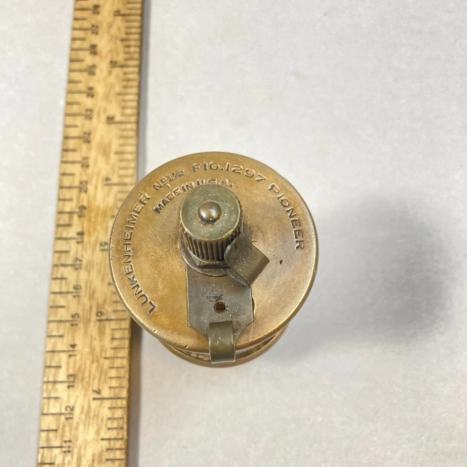 Engrasador Lunkenheimer vintage n.º 1 1/2 Fig. Motor Pioneer Hit & Miss 1297 EE. UU. Foto 4 de 4