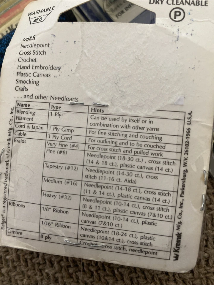 Lot 6 New Kreinik Metallics Threads Blending Filament Blue Green  - Image 2 of 2