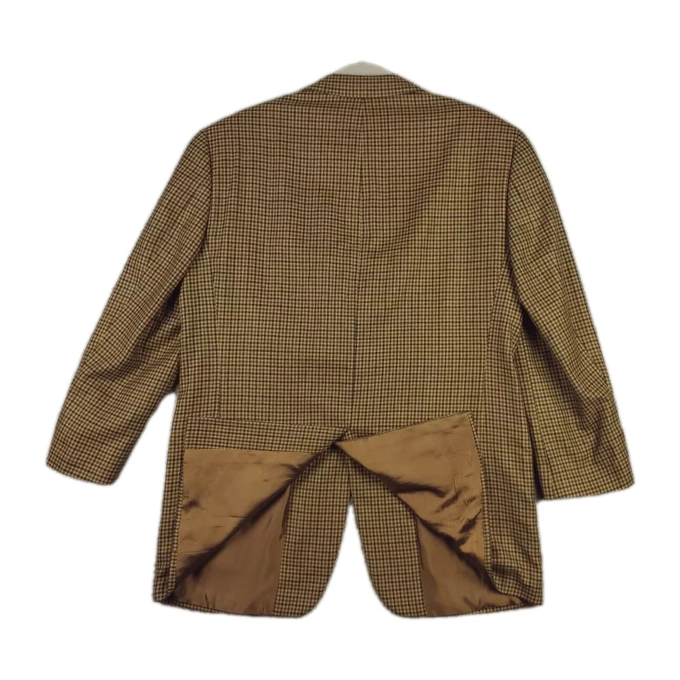 Спортивное кашемировое пальто Arnold Brant Loro Piana в клетку 42R рукава -1,5 дюйма - Изображение 2 из 4