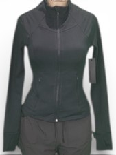 Activewear Zip-Up Jacket w/ 4-Way Stretch, Moisture-Wicking  Thumb Holes NWT