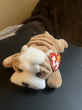 Ty Beanie Babies Wrinkles The Dog 1996 Retired with Tags